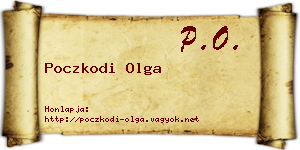 Poczkodi Olga névjegykártya